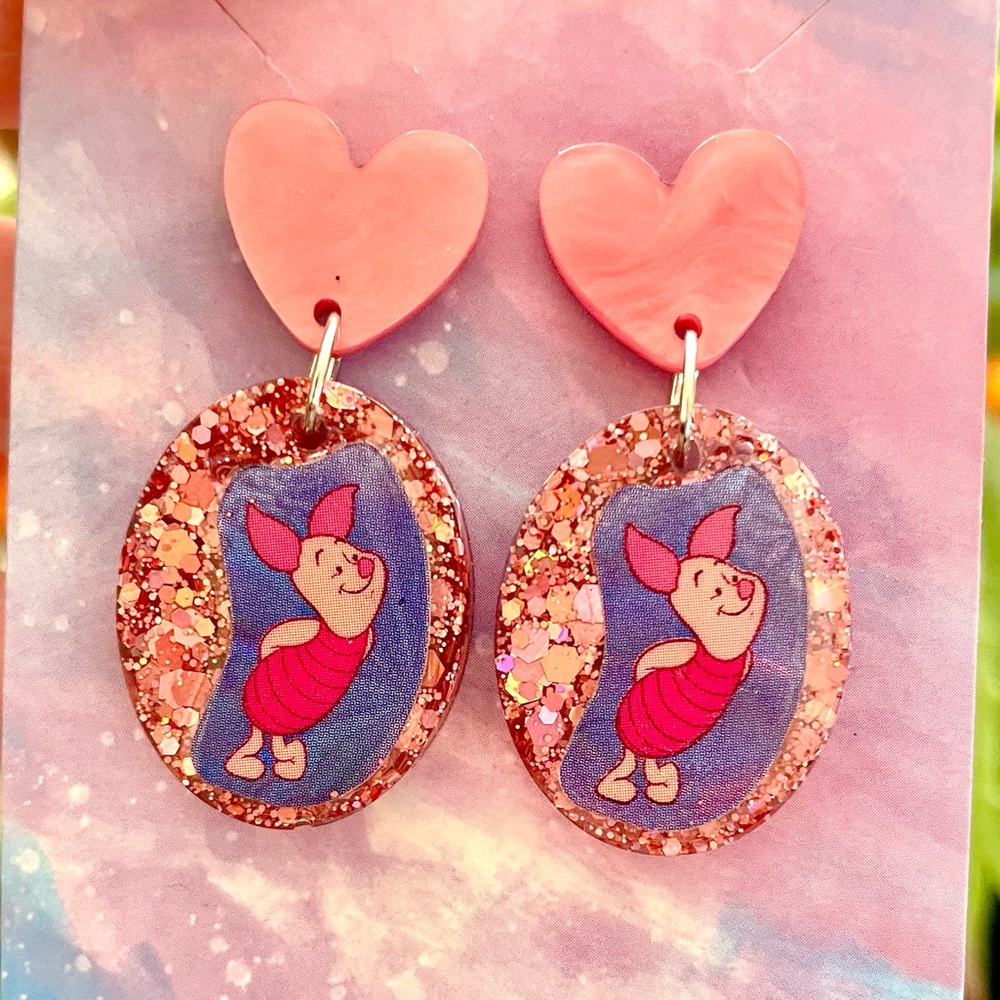Piglet Acrylic Earrings